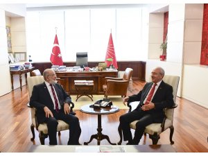 Kılıçdaroğlu, SP Genel Başkanı Karamollaoğlu ile görüştü