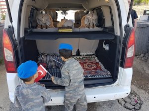 Mardin’de çocuklar araç ve kimlik kontrolü yaptı
