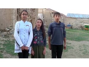 Köylü çocuklar kendi imkanlarıyla kısa film çekti