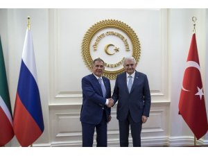 Başbakan Yıldırım, Tataristan Cumhurbaşkanı Rüstem Minnihanov ile bir araya geldi