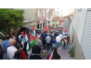Tophaneli vatandaşlardan Filistin’e destek yürüyüşü