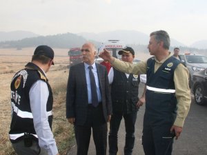 Vali Karahan, orman yangını ile ilgili açıklamalarda bulundu