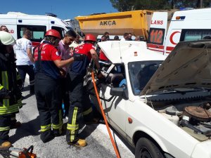Denizli’de trafik kazası: 3 yaralı