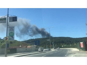 Sarıyer’de fabrika alev alev yanıyor