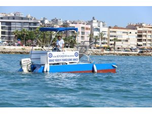 Aydın Büyükşehir Belediyesi deniz temizleme aracı yaptı