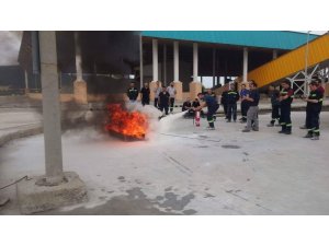 Emet Bor İşletme personeline yangın eğitimi