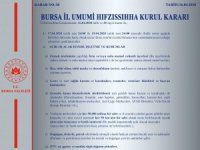 Bursa’da sokağa çıkma yasağına ilişkin kararlar açıklandı