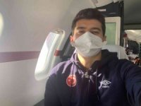 Milli oyuncu Alperen Arabacı, ambulans uçakla İstanbul’a geldi