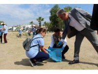 Yalova’da Lider Çocuk Tarım Kampı öğrencilerinden sahil temizliği