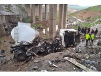 Cizre’de tanker köprüden düştü: 1 ölü, 1 yaralı