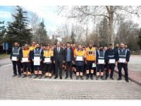 Başkan Altay Hatay’da görev yapan personele teşekkür belgesi takdim etti