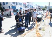 Başkan Aras yol çalışmalarını inceledi