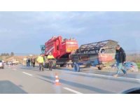 Tekirdağ’da otomobil biçerdövere çarptı: 1 ölü