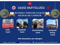 Gediz’de 4 camide hatimle teravih kılınacak