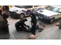 Yaralandı, polislere zor anlar yaşattı