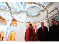 Cumhurbaşkanı Erdoğan, Barbaros Hayrettin Paşa Camisi’nde incelemelerde bulundu