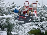 Hisarcık Esire Termal Turizm Merkezi beyaza büründü