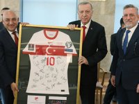 Cumhurbaşkanı Erdoğan, TFF Başkanı Mehmet Büyükekşi'yi kabul etti