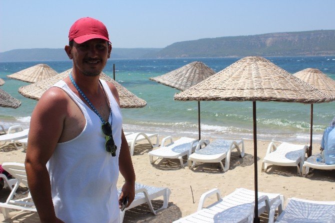 Türkiye’nin 444’üncü mavi bayraklı plajında deniz keyfi