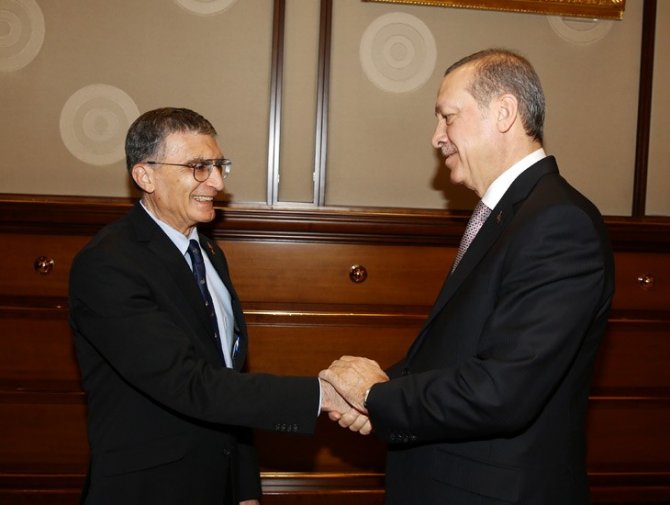 Cumhurbaşkanı Erdoğan, Prof. Aziz Sancar’ı kabul etti