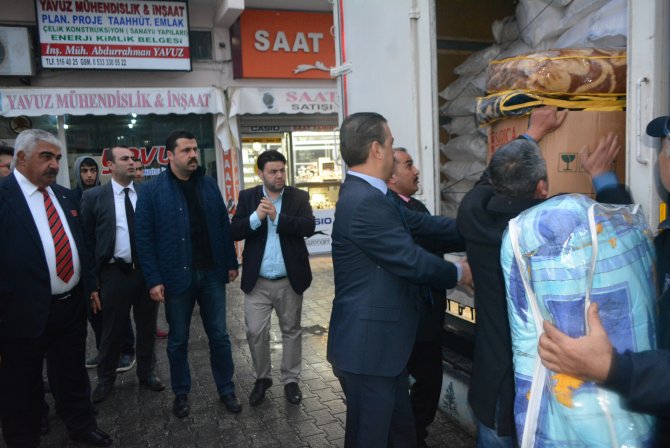 Kozan Belediyesi'nin Türkmenlere yardım konvoyu yola çıktı