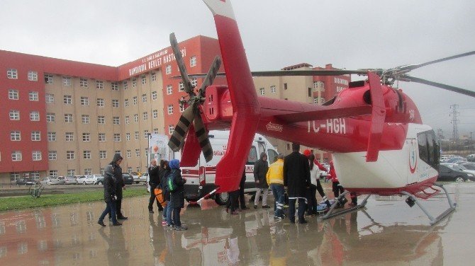 Kalbi Duran Hasta Ambulans Helikopterle Sevk Edildi