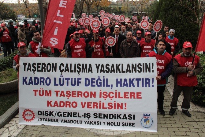 Kadıköy Belediyesi’nde Çalışan Taşeron İşçiler Eylem Yaptı