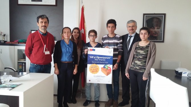 Manavgat'ta AB'yi Öğreniyorum bilgi yarışmasına 32 öğrenci katıldı