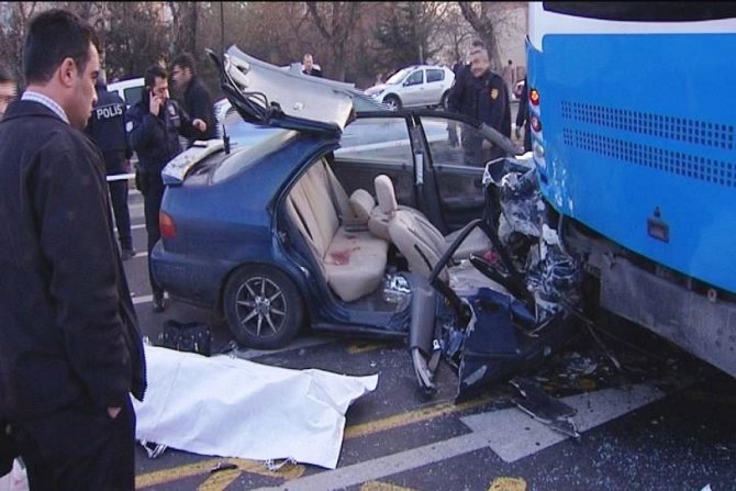 Ankara’da kaza: 1 ölü, 2 yaralı