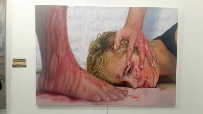 Ressam Mustafa Yüce'nin tablolarına yoğun ilgi