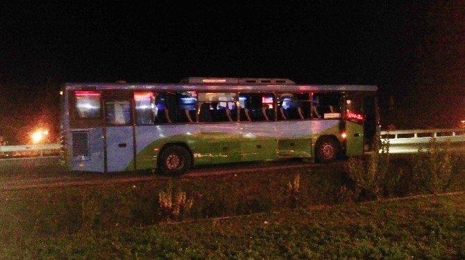 Silivri’de İki Yolcu Otobüsü Çarpıştı