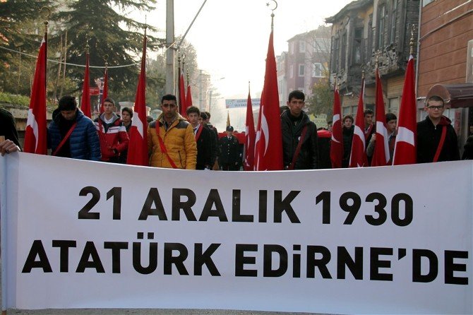 Atatürk’ün Edirne’ye Gelişinin 85. Yıl Dönümü Törenlerle Kutlandı
