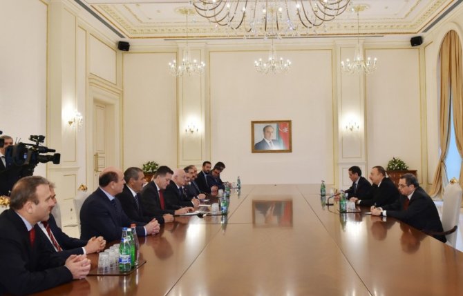 Cumhurbaşkanı Aliyev, Meclis Başkanı Kahraman'ı kabul etti