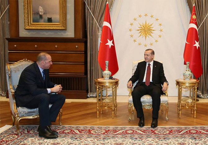 Cumhurbaşkanı Erdoğan, TBF Başkanı Erdenay'ı kabul etti