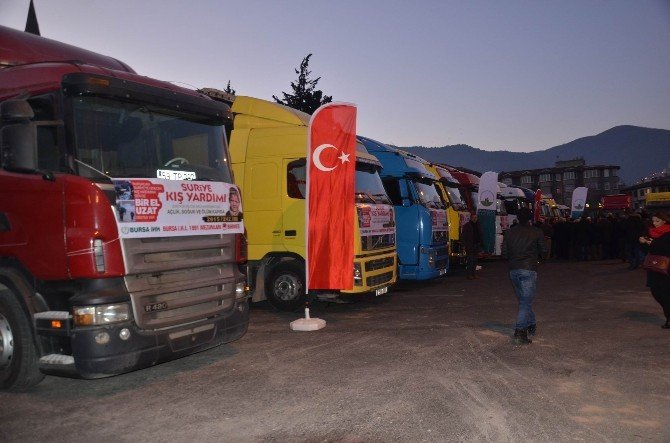 Bursa’dan Suriye’ye 16 Yardım Tır’ı Gönderildi