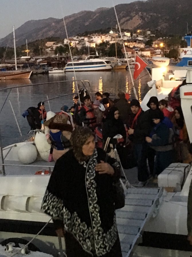 58 göçmenin umuda yolculuğu sahil güvenliğin gelmesiyle son buldu