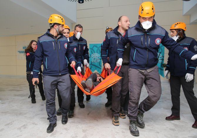 Nilüfer’de 'Acil Durum Tahliye Tatbikatı' yapıldı