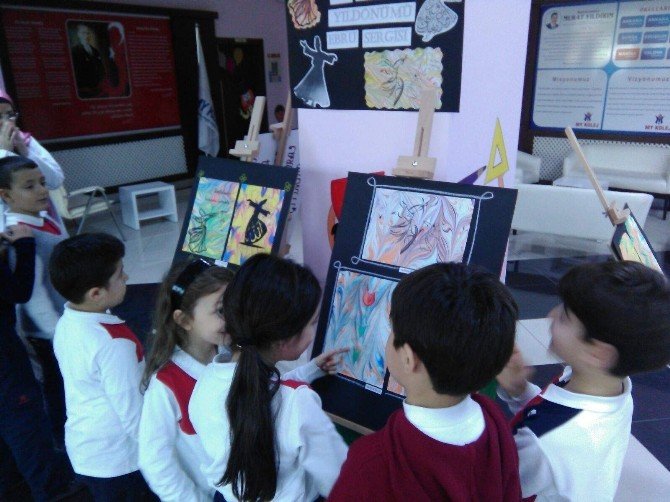 Özel Murat Yıldırım Ortaokulu’nda Ebru Sergisi