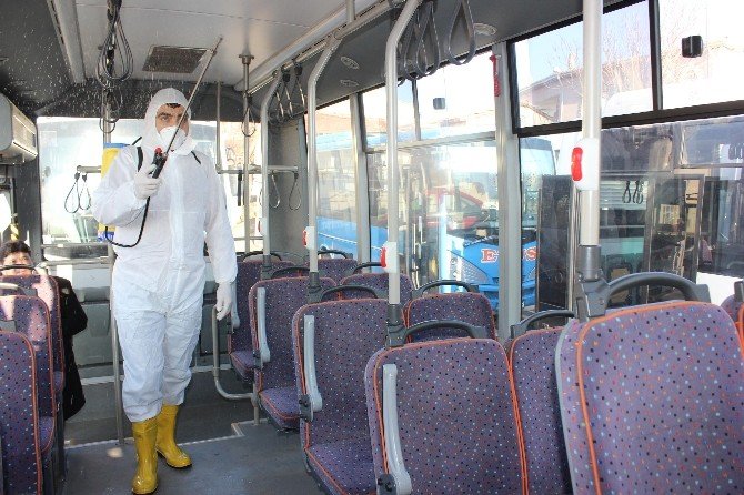 Edirne’de Toplu Ulaşım Araçlarına Dezenfekte