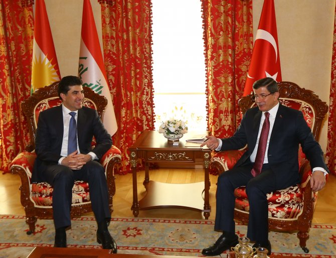 Davutoğlu, IKBY Başbakanı Barzani’yi kabul etti