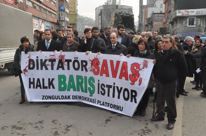 Zonguldak Demokrasi Platformu’ndan “Savaşa Hayır” Eylemi