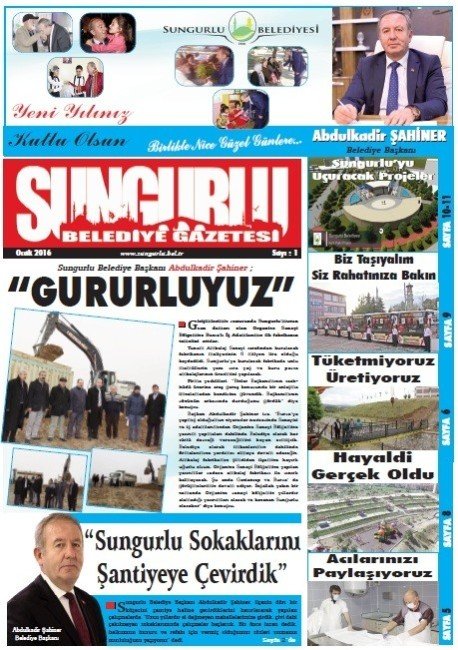 Sungurlu Belediye Gazetesinin İlk Sayısı Çıktı