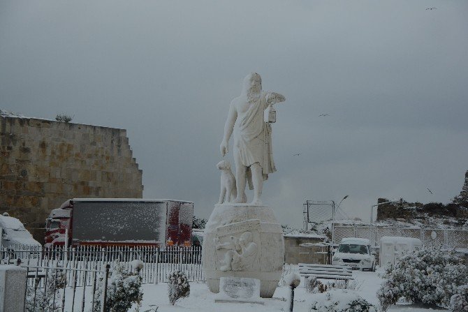 Sinop’ta Kar Yolları Kapattı