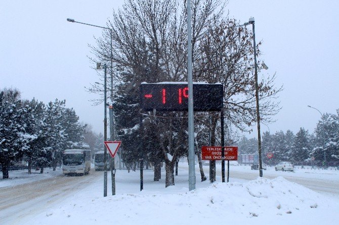 Erzurum’da Kar Yağışı Ve Tipi