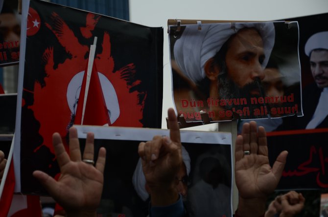 Suudi Arabistan Konsolosluğu önünde idam protestosu