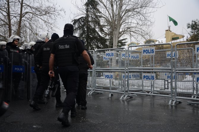 Suudi Arabistan Konsolosluğu önünde idam protestosu