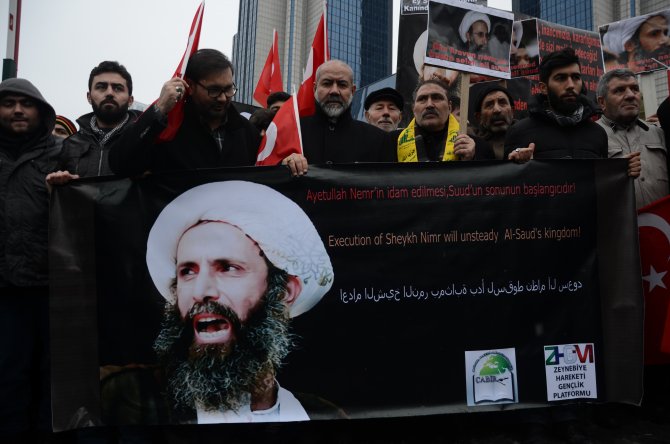 Suudi Arabistan Konsolosluğu önünde idam protestosu
