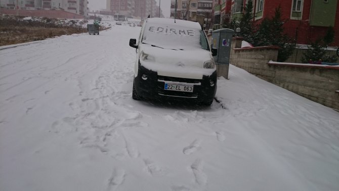 Edirne’de eğitime bir günlük kar tatili