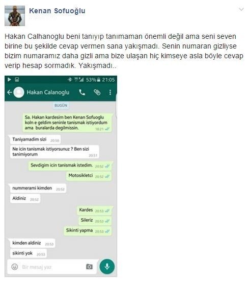 Kenan Sofuoğlu İle Hakan Çalhanoğlu Arasında İlginç Diyalog