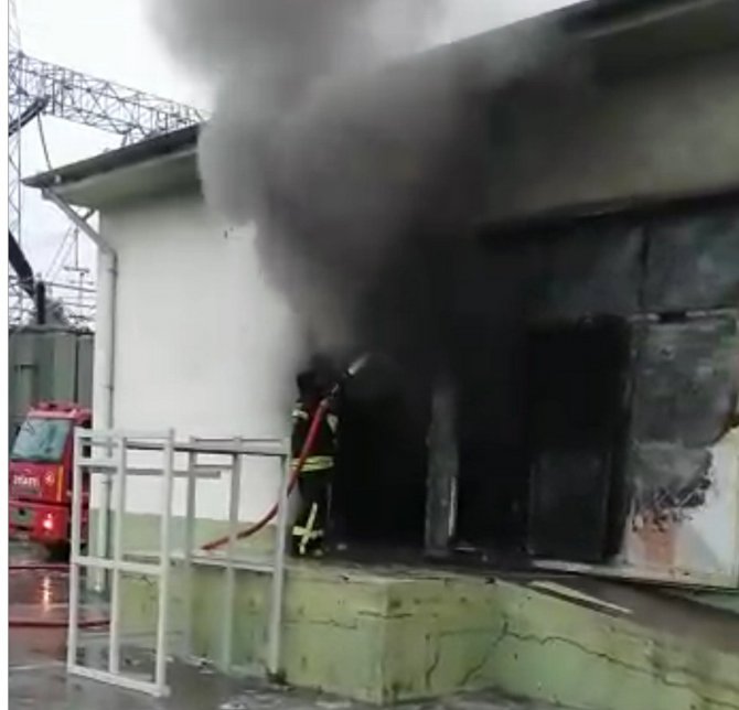 Kızıltepe trafo merkezinde yangın çıktı